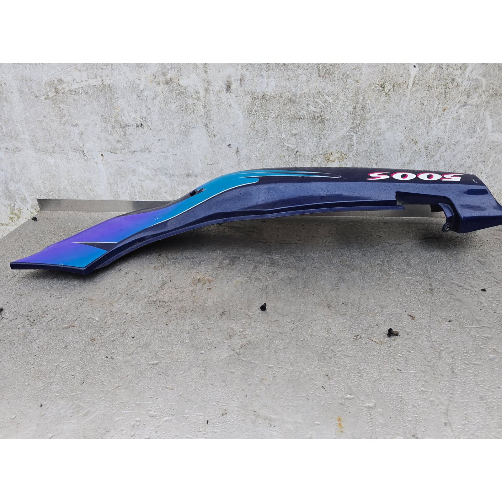 Full view of Kawasaki GPz500 EX500D Right Rear Side Panel with "500S" graphic.